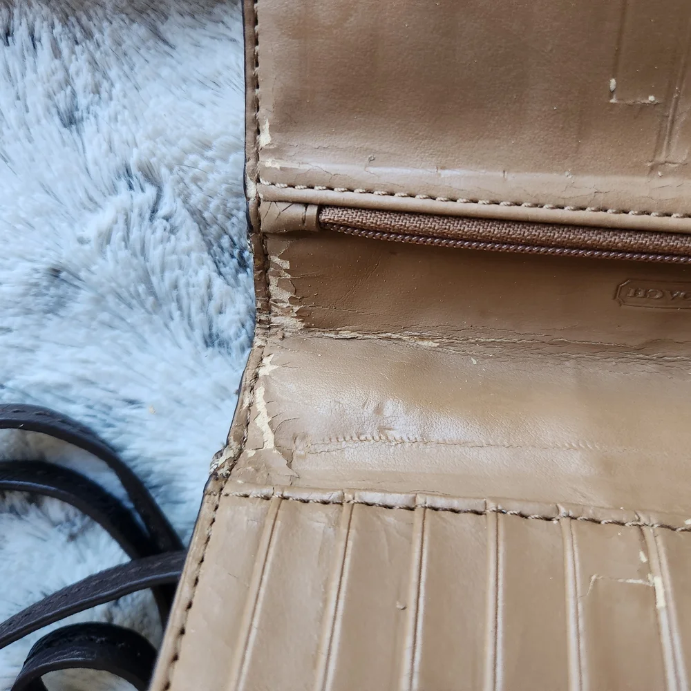 Coach Park Signature Dylan Crossbody Wallet in Brown - Picture 7 of 9